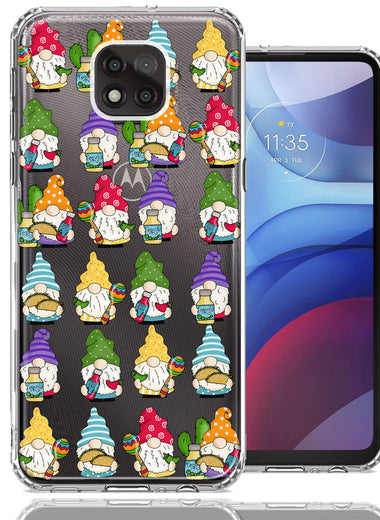 Motorola Moto G Power 2021 Cinco De Mayo Party Cute Gnomes Mexico Tacos Fiesta Double Layer Phone Case Cover