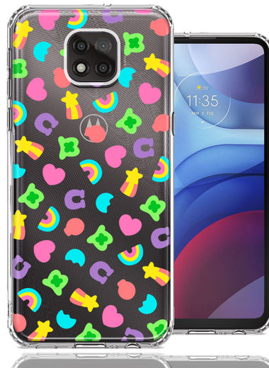 Motorola Moto G Power 2021 Cute Lucky Marshmallow Cereal Nostalgic Double Layer Phone Case Cover