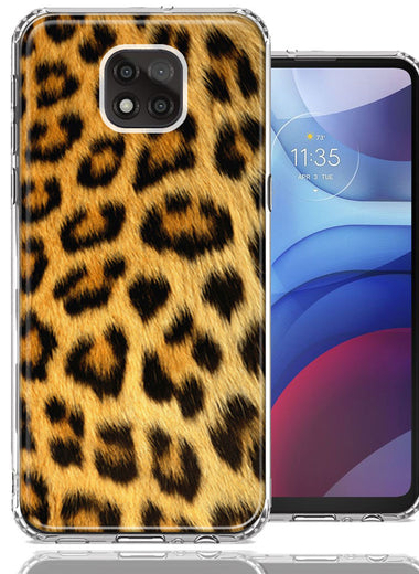 Motorola Moto G Power 2021 Classic Leopard Double Layer Phone Case Cover