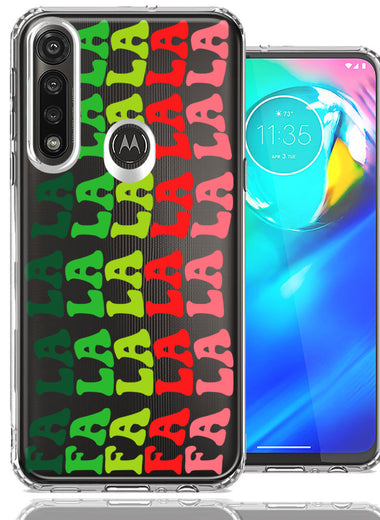 Motorola Moto G Power Deck The Halls Christmas Carol Falala Festive Lyric Vintage 70s Letters Double Layer Phone Case Cover