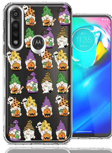 Motorola Moto G Power Spooky Halloween Gnomes Cute Characters Holiday Seasonal Pumpkins Candy Ghosts Double Layer Phone Case Cover