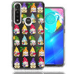 Motorola Moto G Power Summer Beach Cute Gnomes Sand Castle Shells Palm Trees Double Layer Phone Case Cover