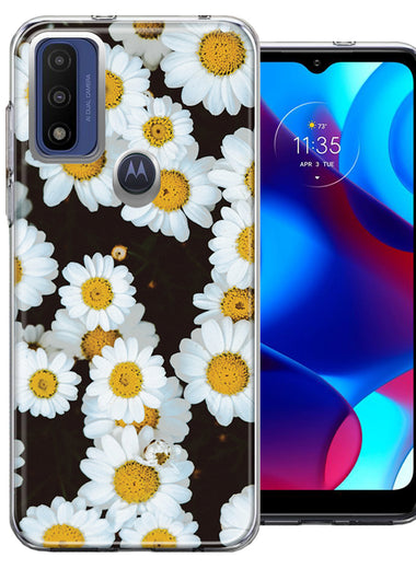 Motorola Moto G Pure G Power 2022 Cute Daisy Flowers Double Layer Phone Case Cover