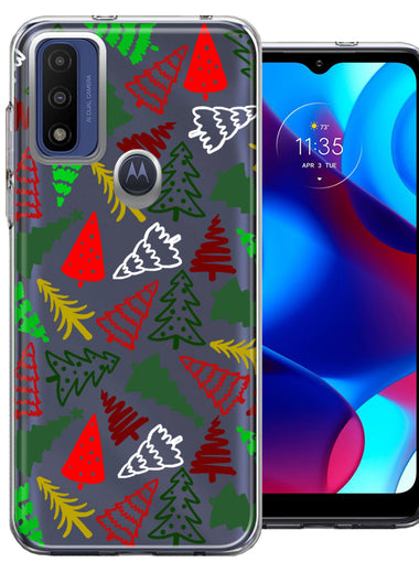 Motorola Moto G Pure Christmas Trees Holiday Festive Winter By BillyElleCo Double Layer Phone Case Cover
