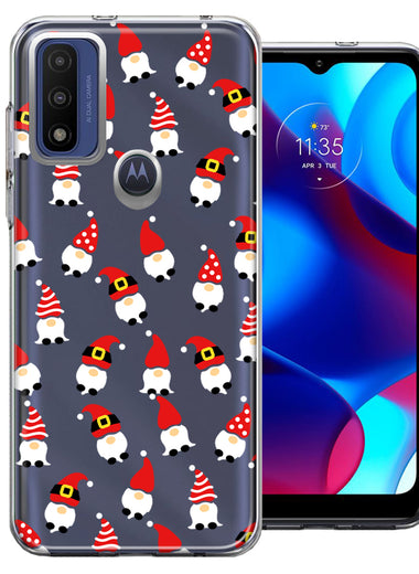 Motorola Moto G Pure Cute Red Christmas Holiday Santa Gnomes Design Double Layer Phone Case Cover