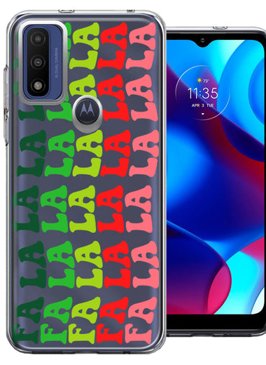 Motorola Moto G Pure Deck The Halls Christmas Carol Falala Festive Lyric Vintage 70s Letters Double Layer Phone Case Cover