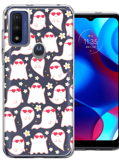 Motorola Moto G Pure Floating Heart Glasses Love Ghosts Vaneltines Day Cutie Daisy Double Layer Phone Case Cover