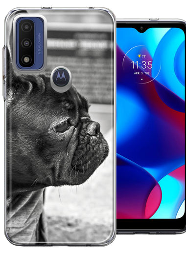 Motorola Moto G Pure G Power 2022 Black French Bulldog Double Layer Phone Case Cover