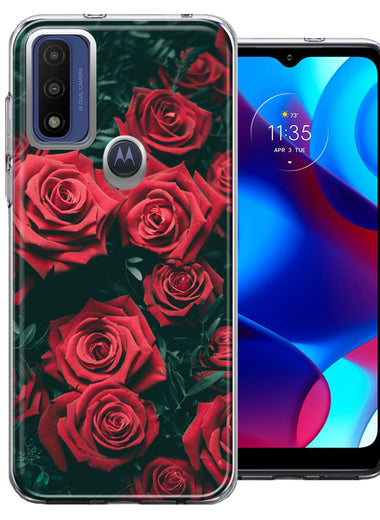 Motorola Moto G Pure G Power 2022 Red Roses Double Layer Phone Case Cover