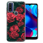 Motorola Moto G Pure G Power 2022 Red Roses Double Layer Phone Case Cover