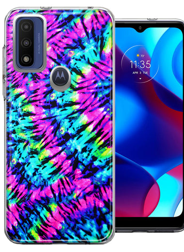Motorola Moto G Pure G Power 2022 Hippie Tie Dye Double Layer Phone Case Cover
