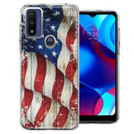 Motorola Moto G Pure G Power 2022 Vintage USA Flag Double Layer Phone Case Cover