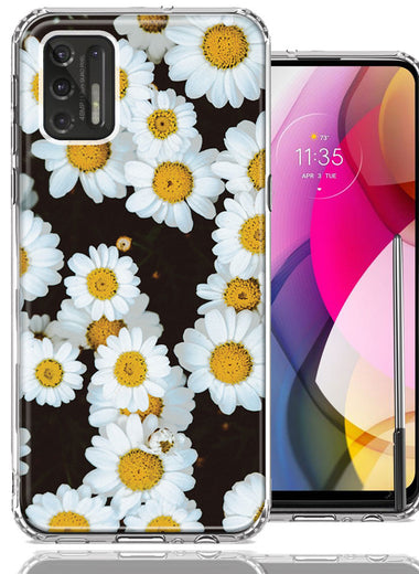 Motorola Moto G Stylus 2021 Cute Daisy Flowers Double Layer Phone Case Cover