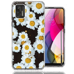 Motorola Moto G Stylus 2021 Cute Daisy Flowers Double Layer Phone Case Cover