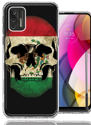 Motorola Moto G Stylus 2021 Mexico Flag Skull Double Layer Phone Case Cover