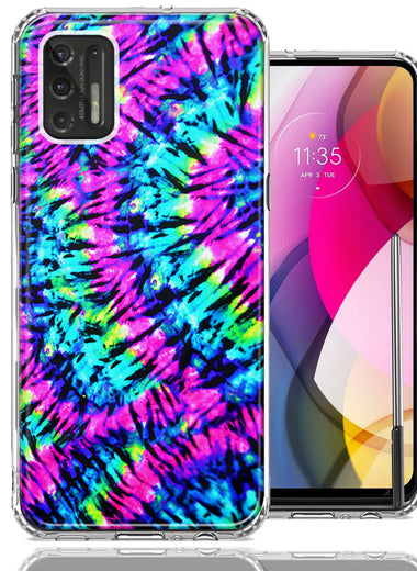 Motorola Moto G Stylus 2021 Hippie Tie Dye Double Layer Phone Case Cover
