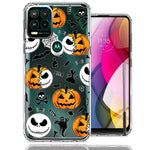 Motorola Moto G Stylus 5G Halloween Jack-O-Lantern Pumpkin Skull Spooky Design Double Layer Phone Case Cover
