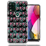 Motorola Moto G Stylus 5G Pink Horror Valentine Character Ghostface Boyfriend Call Me Hearts Double Layer Phone Case Cover