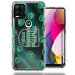 Motorola Moto G Stylus 5G Plant Mama Houseplant Lover Monstera Tropical Leaf Green Design Double Layer Phone Case Cover