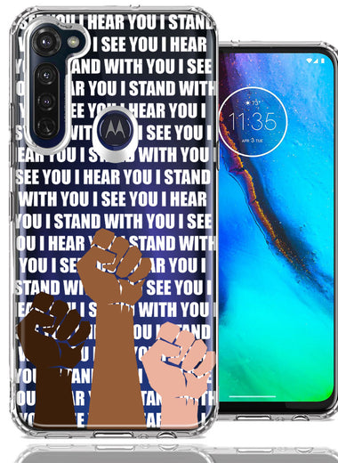 Motorola Moto G Stylus BLM Equality Stand With You Double Layer Phone Case Cover