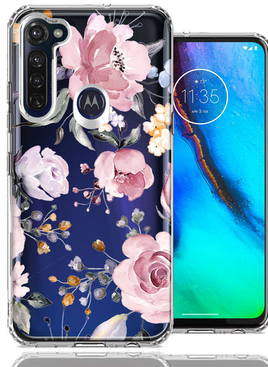 For Motorola Moto G Stylus 2020 Soft Pastel Spring Floral Flowers Blush Lavender Phone Case Cover