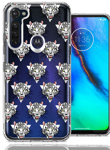 Motorola Moto G Stylus Fierce Tiger Polkadots Design Double Layer Phone Case Cover