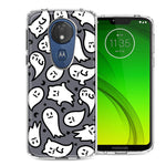 Motorola E5 Plus/G7 Power Kawaii Manga Cute Halloween Ghosts Spirits Design Double Layer Phone Case Cover