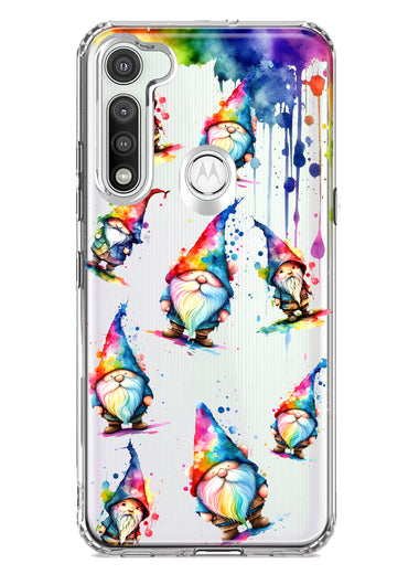 Motorola Moto G Fast Neon Water Painting Colorful Splash Gnomes Hybrid Protective Phone Case Cover