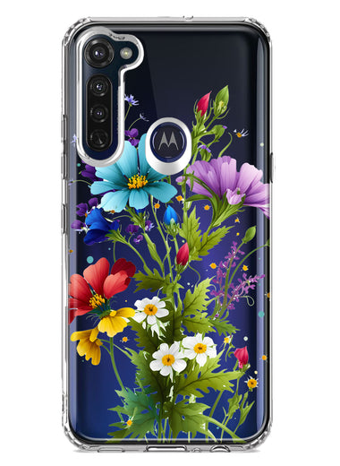 Motorola Moto G Stylus Purple Yellow Red Spring Flowers Floral Hybrid Protective Phone Case Cover