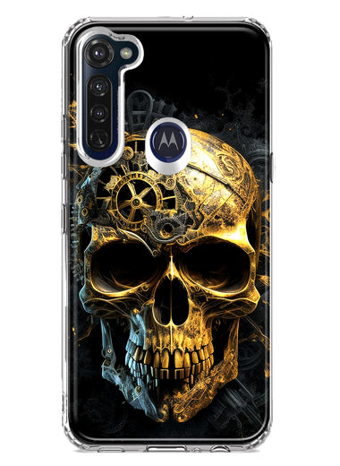 Motorola Moto G Stylus Steampunk Skull Science Fiction Machinery Double Layer Phone Case Cover
