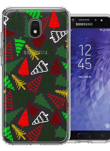 Samsung Galaxy J7 (2018) Star/Crown/Aura Christmas Trees Holiday Festive Winter By BillyElleCo Double Layer Phone Case Cover