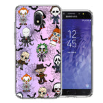 Samsung Galaxy J3 Express/Prime 3/Amp Prime 3 Classic Haunted Horror Halloween Nightmare Characters Spider Webs Design Double Layer Phone Case Cover