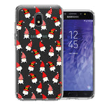 Samsung Galaxy J3 Express/Prime 3/Amp Prime 3 Cute Red Christmas Holiday Santa Gnomes Design Double Layer Phone Case Cover
