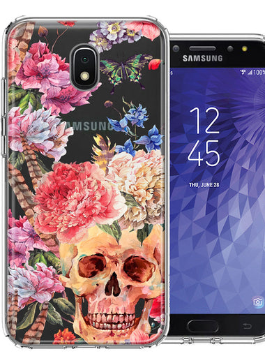 For Samsung Galaxy J3 Express/Prime 3/Amp Prime 3 Indie Spring Peace Skull Feathers Floral Butterfly Flowers Phone Case Cover