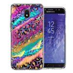 Samsung Galaxy J3 Express/Prime 3/Amp Prime 3 Leopard Paint Colorful Beautiful Abstract Milkyway Double Layer Phone Case Cover