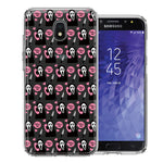 Samsung Galaxy J3 Express/Prime 3/Amp Prime 3 Pink Horror Valentine Character Ghostface Boyfriend Call Me Hearts Double Layer Phone Case Cover