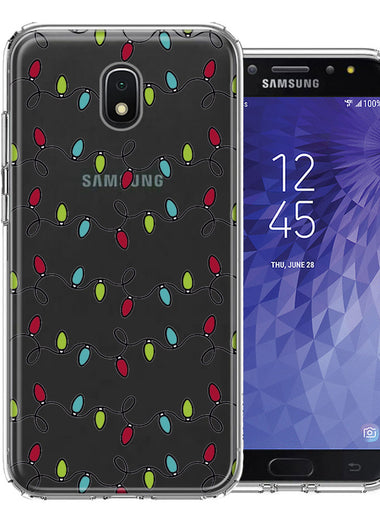 Samsung Galaxy J3 Express/Prime 3/Amp Prime 3 Vintage Christmas Lights Design Double Layer Phone Case Cover