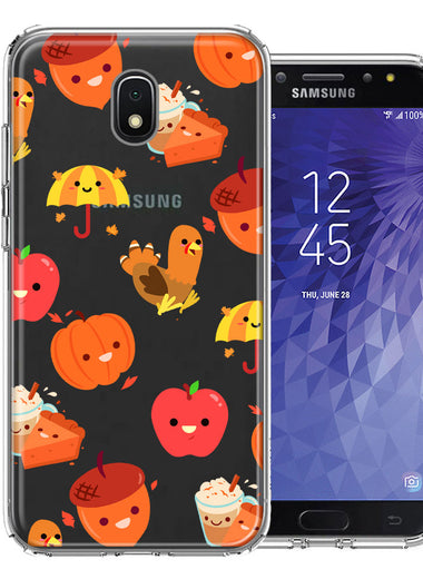 Samsung Galaxy J3 Express/Prime 3/Amp Prime 3 Thanksgiving Autumn Fall Design Double Layer Phone Case Cover
