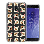 Samsung Galaxy J3 Express/Prime 3/Amp Prime 3 Frenchie Bulldog Polkadots Design Double Layer Phone Case Cover