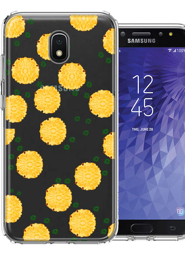 Samsung Galaxy J7 (2018) Star/Crown/Aura Tropical Pineapples Polkadots Design Double Layer Phone Case Cover