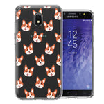 Samsung Galaxy J3 Express/Prime 3/Amp Prime 3 Shiba Inu Polkadots Design Double Layer Phone Case Cover