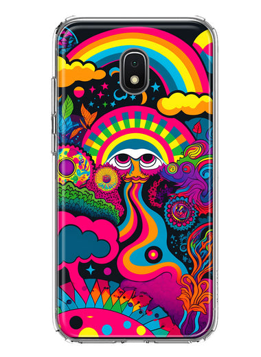 Samsung Galaxy J3 Express/Prime 3/Amp Prime 3 Psychedelic Trippy Hippie Night Walk Hybrid Protective Phone Case Cover