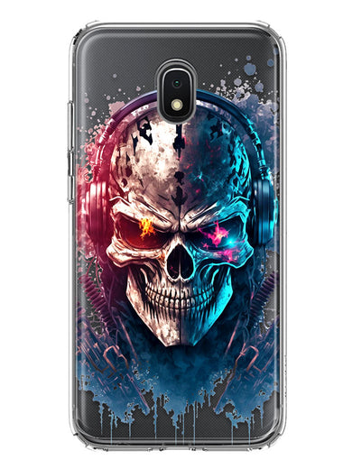 Samsung Galaxy J7 (2018) Star/Crown/Aura Cyberpunk Machine Headphones Skull Double Layer Phone Case Cover