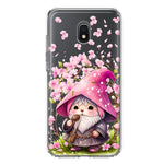 Samsung Galaxy J3 Express/Prime 3/Amp Prime 3 Cute Pink Cherry Blossom Gnome Spring Floral Flowers Double Layer Phone Case Cover