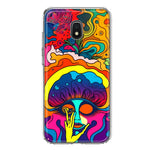Samsung Galaxy J3 J337 Neon Rainbow Psychedelic Trippy Hippie Big Brain Hybrid Protective Phone Case Cover