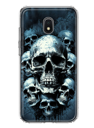 Samsung Galaxy J3 Express/Prime 3/Amp Prime 3 Graveyard Death Dream Skulls Double Layer Phone Case Cover