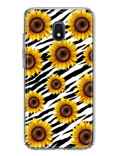 Samsung Galaxy J7 (2018) Star/Crown/Aura White Zebra Sunflowers Polkadots Double Layer Phone Case Cover