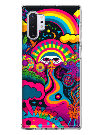 Samsung Galaxy Note 10 Psychedelic Trippy Hippie Night Walk Hybrid Protective Phone Case Cover
