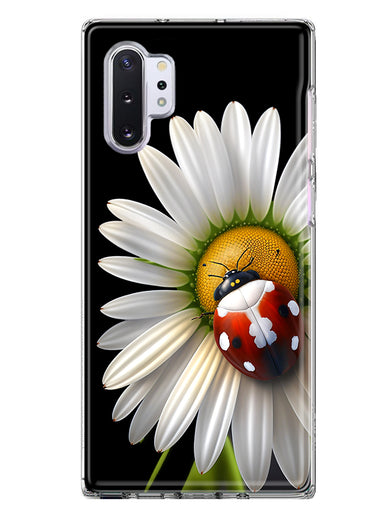 Samsung Galaxy Note 10 Plus Cute White Daisy Red Ladybug Double Layer Phone Case Cover