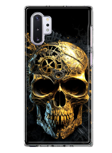 Samsung Galaxy Note 10 Steampunk Skull Science Fiction Machinery Double Layer Phone Case Cover